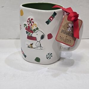 Rae Dunn Peanuts Snoopy Christmas Mug The More the Merrier All @ NWT 2025